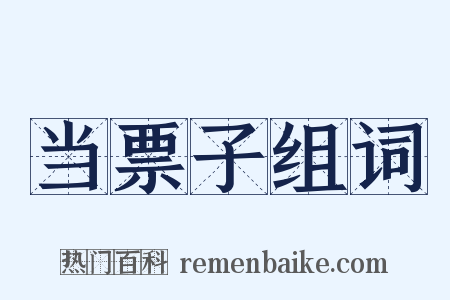 当票子组词是什么意思的图片